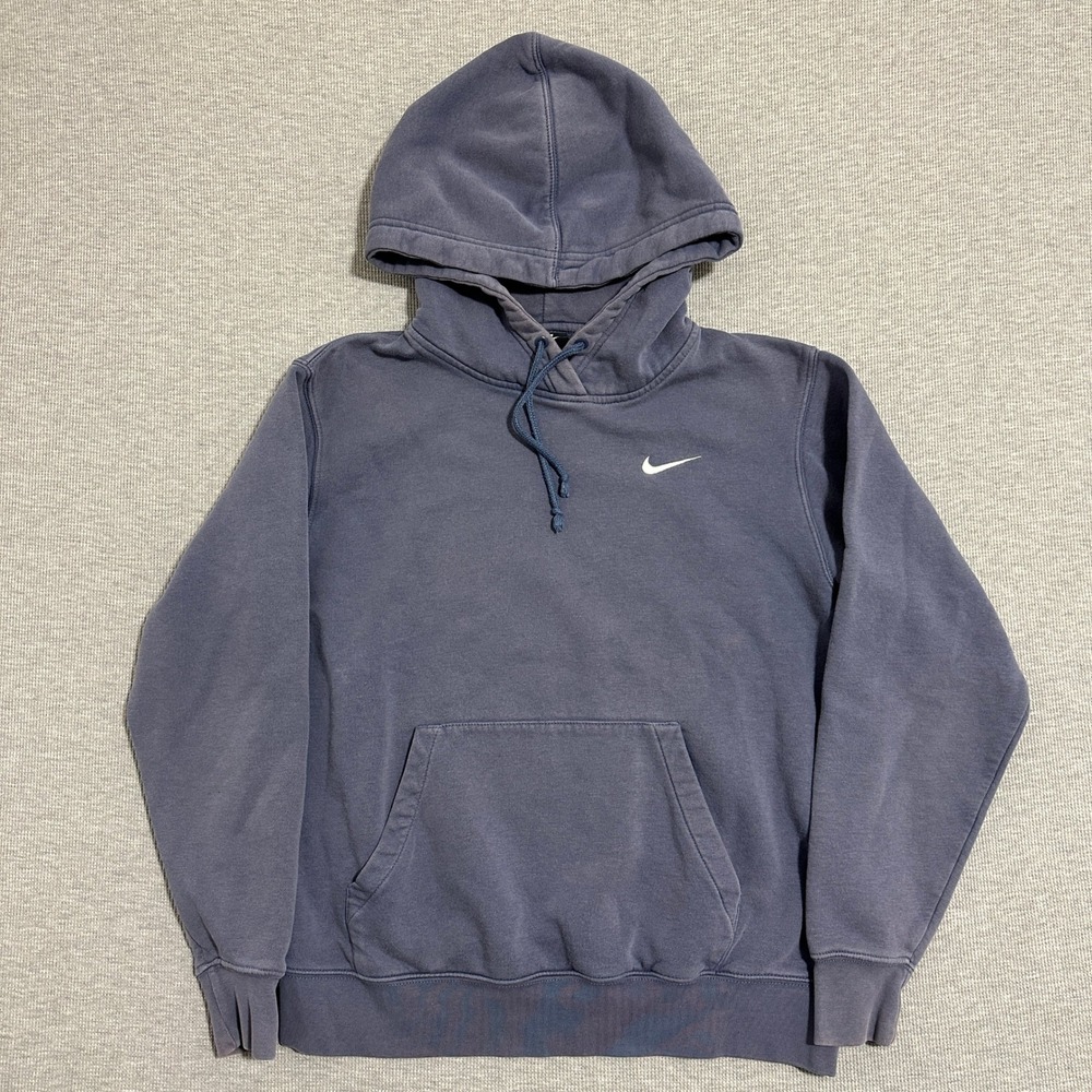 Nike Sportswear Club Fleece Pullover Hoodie Faded Blue BV4118-491 Mens Small